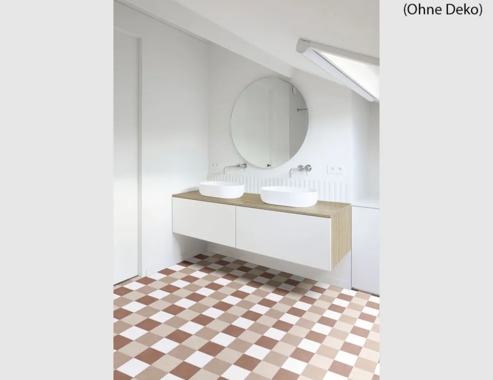 PVC Cupid Tile Beige, Braun 4m