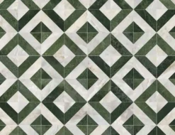 PVC Helios Tile Grün, Weiß 4m