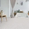 PVC Hermes Tile Weiß, Beige 4m