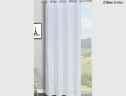 Ösenschal Karo Weiß Silber