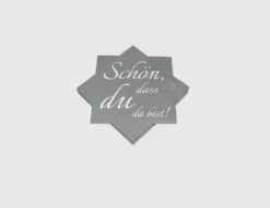 Servietten Schriftzug grau