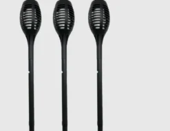 Solar Erdspieß LED 3er Schwarz