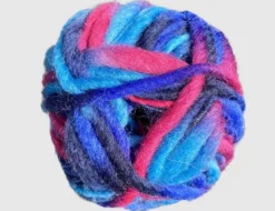 Strickgarn Filz petrol gemustert