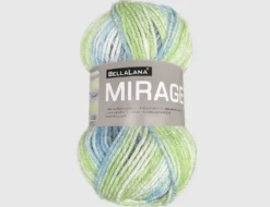 Strickgarn Mirage blau/grün gemustert