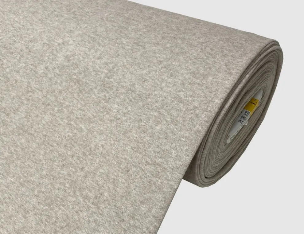 Strickstoff Uni Beige meliert