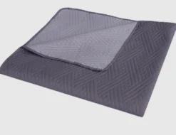 Tagesdecke Wende Uni Grau, Silber