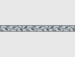 Tapetenborte Vinyl Blume Grau