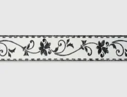 Tapetenborte Vinyl Blume Schwarz