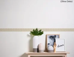 Tapetenborte Vinyl Jugendstil Beige