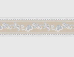Tapetenborte Vlies Ranke Beige-Grau
