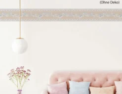 Tapetenborte Vlies Ranke Beige-Grau