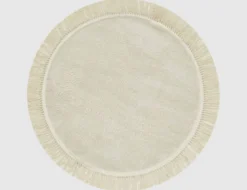 Teppich Lauro Creme rund