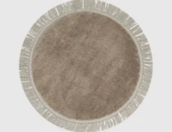 Teppich Lauro Taupe rund