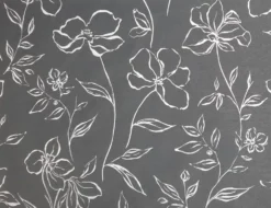 Tischdecke Blumen Anthrazit