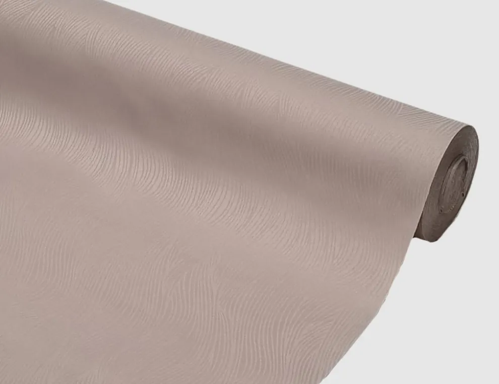 Tischdecke Damast Welle Taupe