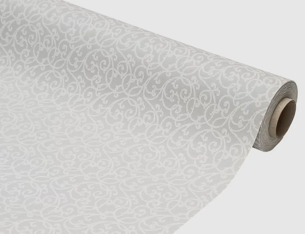 Tischdecke Ranken Weiß