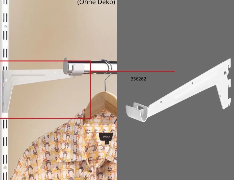 Träger für Kleiderstange 33 cm