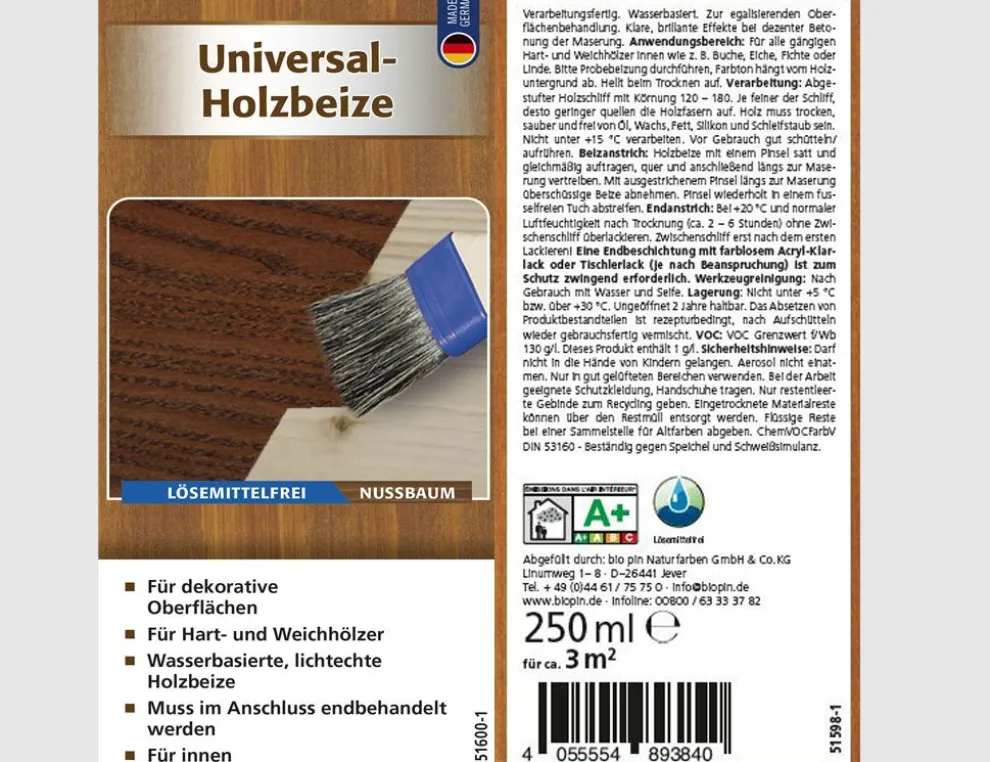 Universal Holzbeize 250ml