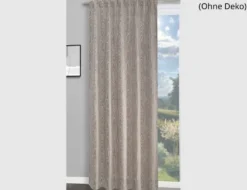 Verdeckte Schlaufe Moire Taupe 245x140cm