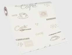 Vinyltapete Kaffeezeit Beige