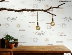 Vinyltapete Kaffeezeit Beige