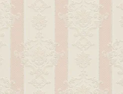 Vinyltapete Ornament Flitter Beige