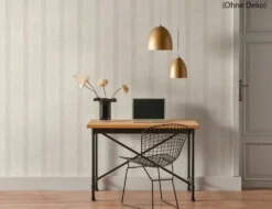 Vinyltapete Ornament Flitter Beige