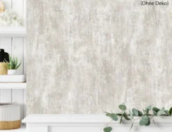 Vinyltapete Uni Beige Gold