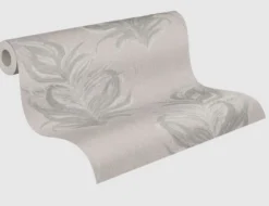 Vliestapete Blume Beige