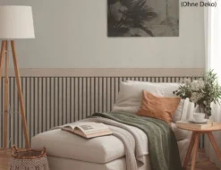 Vliestapete Holz Grau, quer