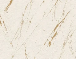 Vliestapete Marmor Beige, Gold