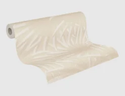 Vliestapete Palmenblätter Beige