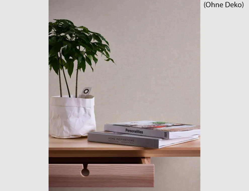 Vliestapete Uni Feinstruktur Beige