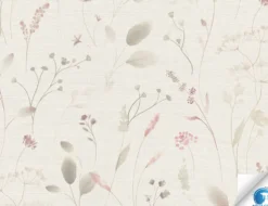 Vorgeleimte Vliestapete Blume Beige
