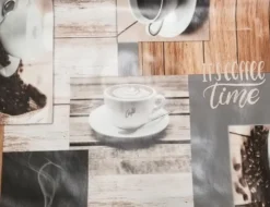 Wachstuch Coffee Hellgrau