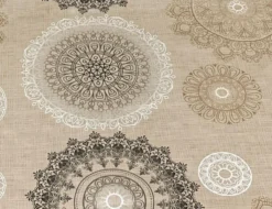 Wachstuch Mandala Beige