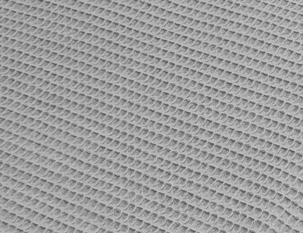 Waffelstoff Uni Grau