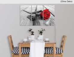 Wand Deko Rote Rose