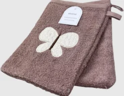Waschlappen Schmetterling Rosa 2er Set
