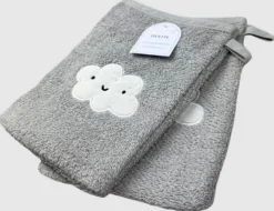 Waschlappen Wolke Grau 2er Set