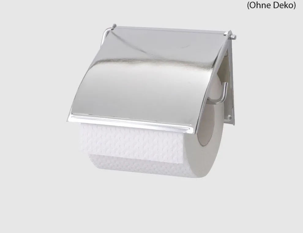 WENKO Toilettenpapierhalter Cover verchromt